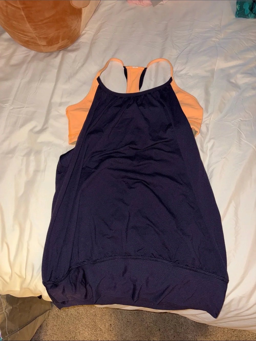 Lululemon Active Racerback Tank with Peach Contrast